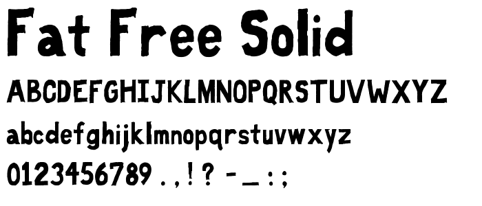 Fat Free Solid font